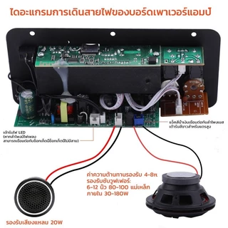 COD แอมป์จิ๋ว ด้วยแก้วใยนำแสงGD100 220V 12V 24V 1200W/1000W Bluetooth 5.0เครื่องขยายเสียงซับวูฟเฟอร์ Dual