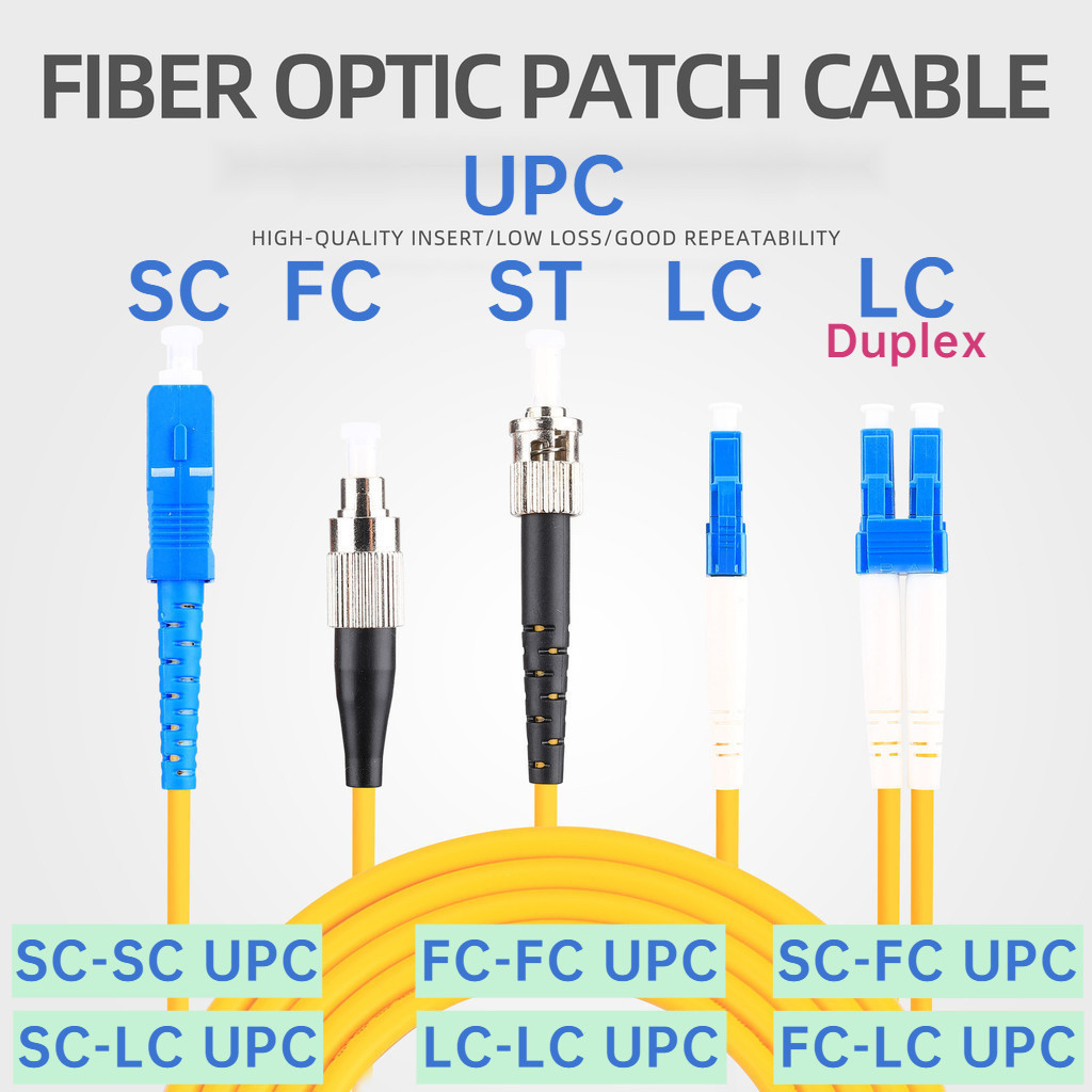 SC-SC/FC-FC/SC-FC/SC-LC/LC-LC/FC-LC UPC 1M/2M/3M/5M Simplex single-mode Fiber Optic Cable Fiber Patc