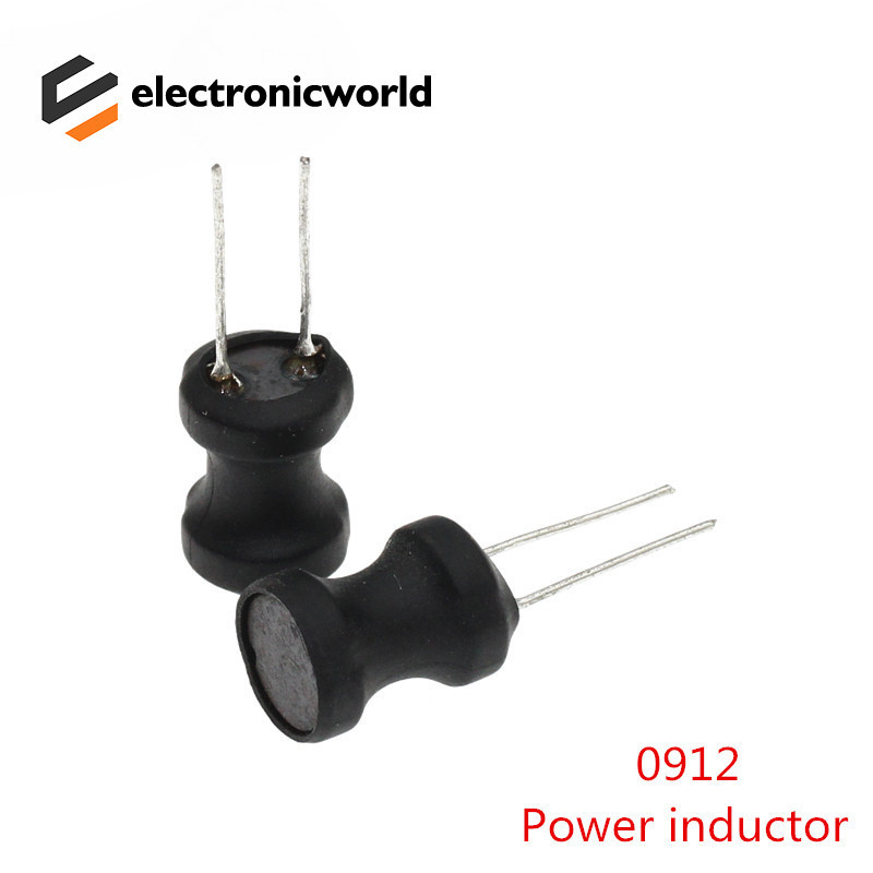 10pcs 0912 9*12 มม.I-shape Power Inductor Inductingance ทองแดง Coil 6.8 22 33 47 68 100 150 220 330 