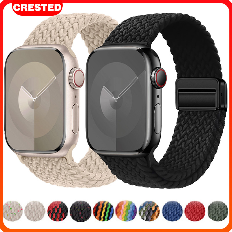 สายไนล่อน for Iwatch ชุดผม Smart Watch Ultra 3 2 49มม Series 11 10 9 8 7 6 5 4 3 2 Se 45 41 42 40 38มม สายนาฬิกาปรับได้