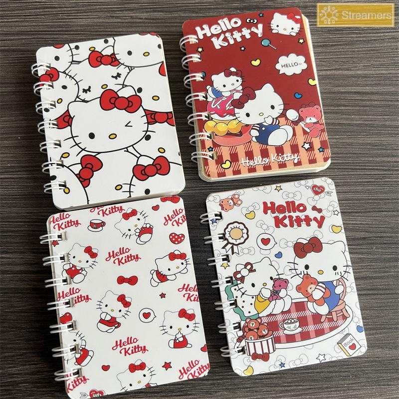 {Streamers} น่ารัก Hello Kitty Mini แบบพกพา A7 Coil Notebook Notepad ไดอารี่เครื่องเขียนนักเรียนอุปกรณ์การเรียน Back To School เด็กของขวัญใหม่