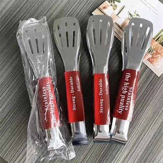 ที่คีบอาหาร ที่คีบเนื้อ ที่คีบขนมปัง ที่คีบเนื้อ BBQ ที่คีบสแตนเลส สแตนเลสหนา ปากแบน 7/9 นิ้ว