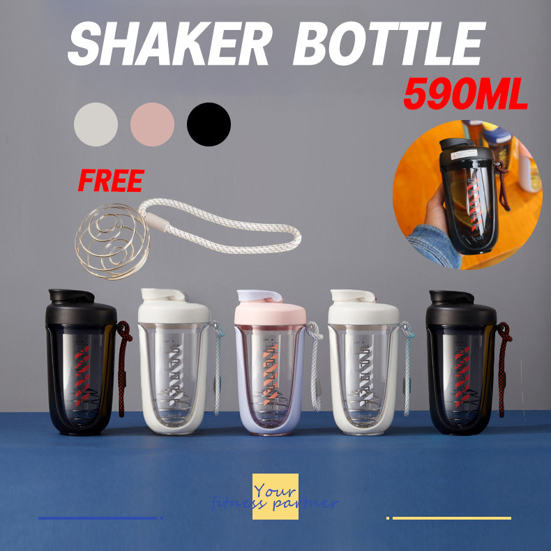 พร้อมส่ง Shaker Bottle 590ml ขวดกีฬา สําหรับเล่นกีฬา ยิม ฟิตเนส