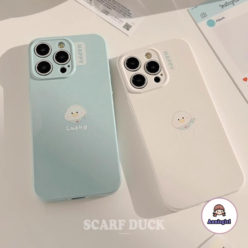 น่ารัก Lucky Duck เคสโทรศัพท์สําหรับ IPhone 11 15 16 Pro Max 16 PLUS 12 14 13 Promax Dirt ทนเลนส์ป้องกัน Soft TPU โทรศัพท์ปกหลัง