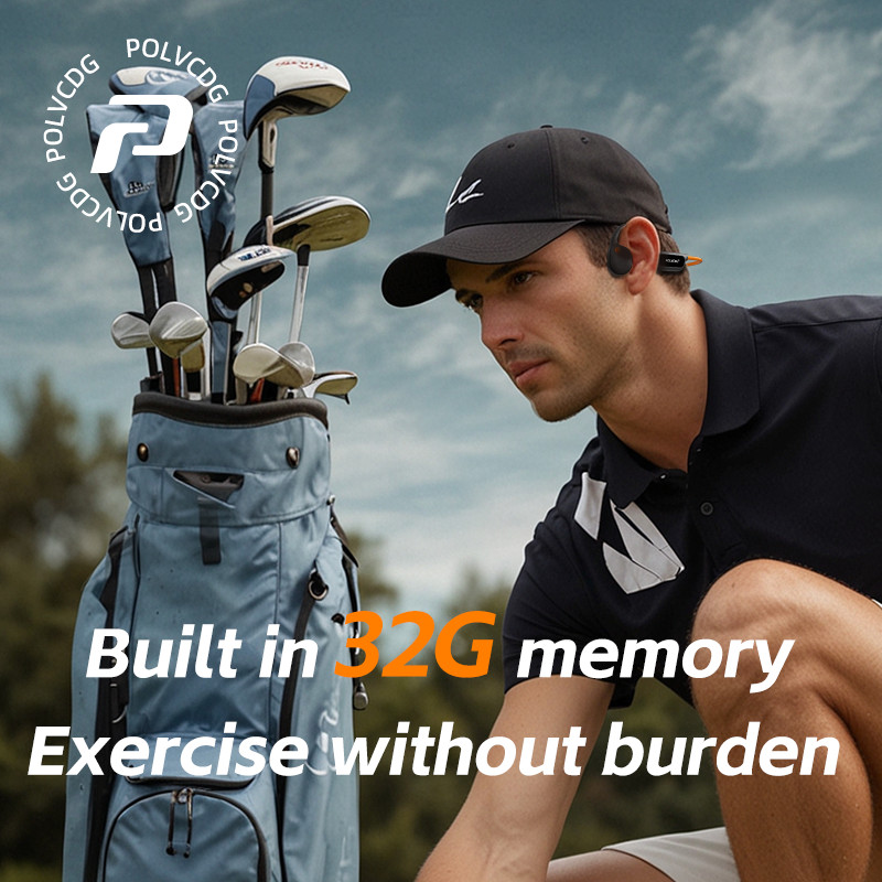 Polvcdg-x10 IPX8 กันน้ําหน้าจอ LED 32G ว่ายน้ํา Bone Conduction ชุดหูฟัง 5.3 IPX8 กันน้ําบลูทูธไร้สายหูฟังกีฬาพร้อมไมโครโฟน