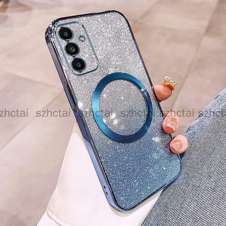 เคส Samsung A16 A54 5G A55 5G A15 5G A34 A25 A24 A14 เคสกลิตเตอร์ชุบหรูหรา เคสโทรศัพท์กลิตเตอร์ชุบพร้อมแม่เหล็กดูดและเลนส์ป้องกันการตกสําหรับครอบคลุมเต็มรูปแบบ เคสโทรศัพท์ Samsung A16 A54 5G A55 5G A15 5G A34 A25 A24 A14 ราคา ถูกที่สุด ดีลบีเคเค แกลเลอรีภาพที่ 6