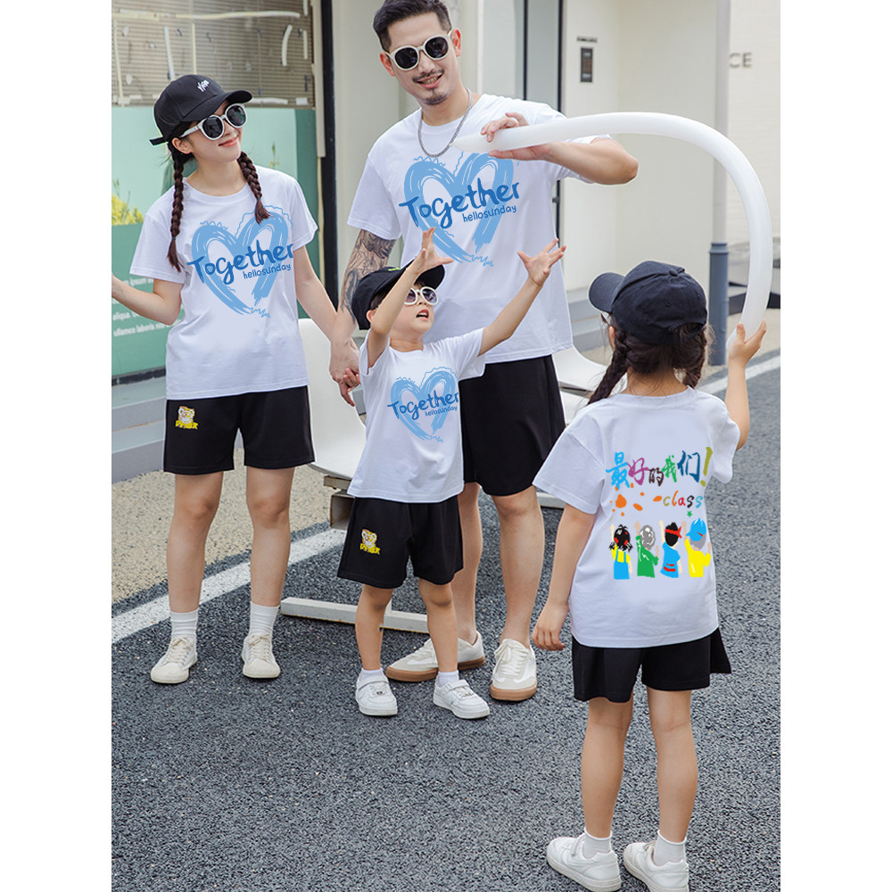 🔥พร้อมส่ง&COD🔥RINA STUDIO เสื้อยืด ชุดครอบครัว เสื้อผ้าพ่อแม่ลูกระดับไฮเอนด์,เสื้อผ้าฤดูร้อน,ครอบครัวสามคน,ครอบครัวสี่คน