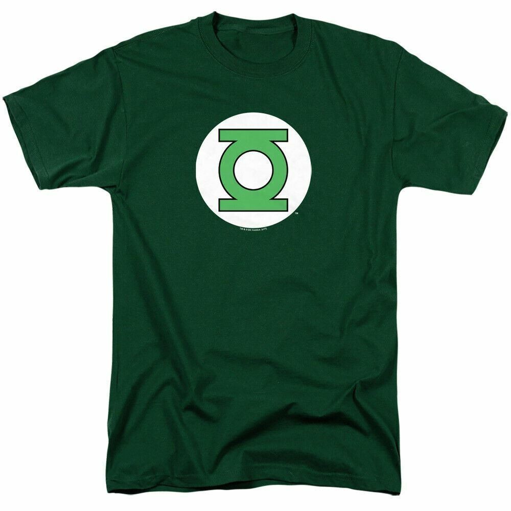 Green Lantern Green Lantern Logo T Shirt Mens Lic Comic Tee Hunter Green