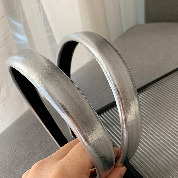 Silver PU หนังเงินผม Hoop Headbands Headwear อุปกรณ์เสริม 1.5/2.0/3.0 ซม.