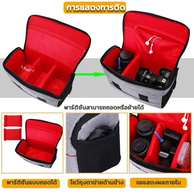 KAISER กระเป๋ากล้อง กระเป๋าเก็บกล้อง กระเป๋าใส่กล้องถ่ายรูป พร้อมส่ง dslr Camera bag สำหรับ DSLR SLR Canon Nikon SONY