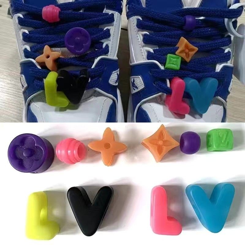 Lv สําหรับ LV Trainer Maxi ไขมันเล็ก Ding เชือกผูกรองเท้าเชือก DIY ลูกปัดเชือกผูกรองเท้าสีขาว grLV เ