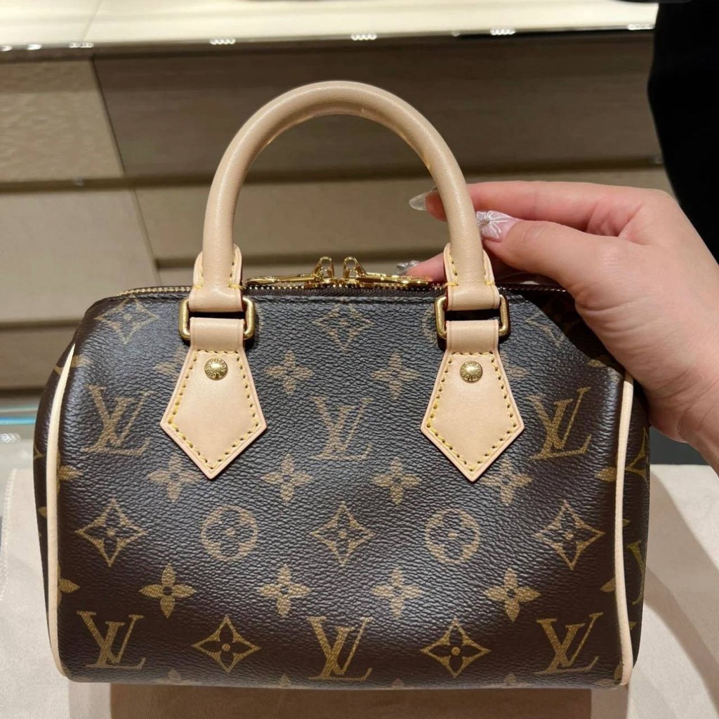 Lv/louis Vuitton Speedy20 กระเป๋าหมอนสไตล์ใหม่สายสะพายไหล่ปรับได้กระเป๋าถือกระเป๋าสะพายข้างกระเป๋าผู