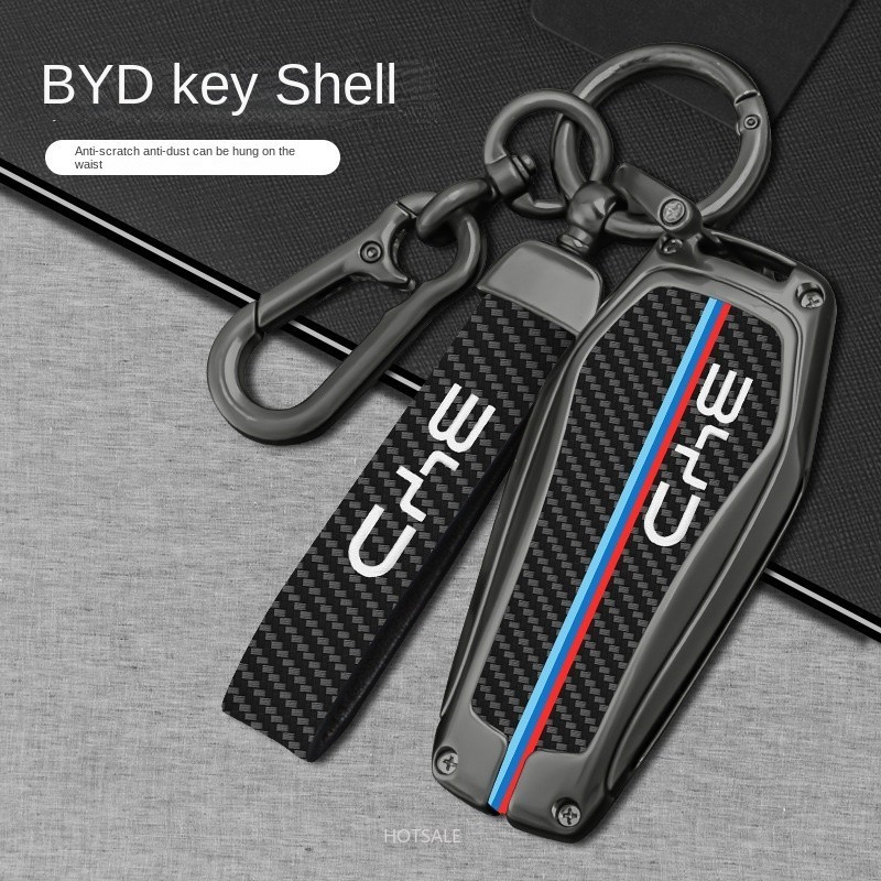 พวงกุญแจรถ เคสกุญแจ สําหรับ BYD Atto 3 / Dolphin / Seal BYD รถยนต์ไฟฟ้า พร้อมสายห้อย สไตล์เท่มาก
