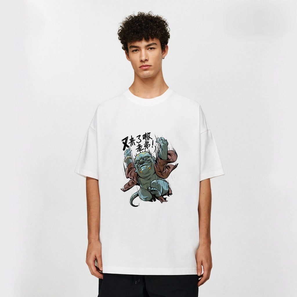 Black Myth Wukong The Elder Of The Golden Pool เสื้อยืดผ้าฝ้าย 100% S-5XL
