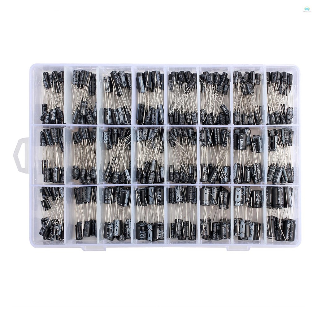Yb1 Capacitor500pcs 24 ค่าอลูมิเนียม Electrolytic Capacitor ชุดสารพัน 10V 16V 25V 50V โลหะ Electroly