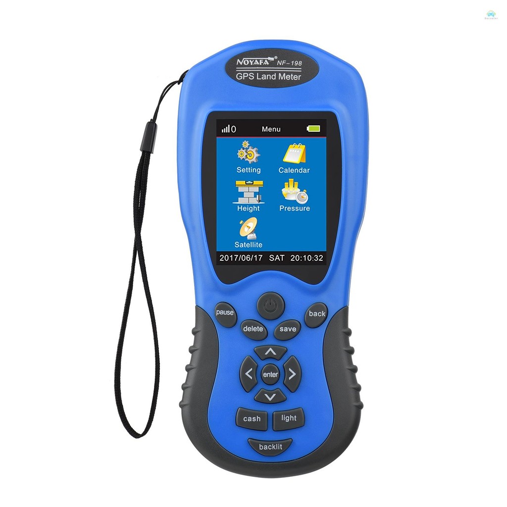 Yb1 Land MeterNOYAFA NF-198 GPS Land Meter ดิจิตอลมือถือ LCD Farmland ความยาวพื้นที่ความสูงความดันอุปกรณ์วัดดาวเทียม,อัตโนมัติคู่มือ Vehecile โหมดกลางแจ้ง Greenland S