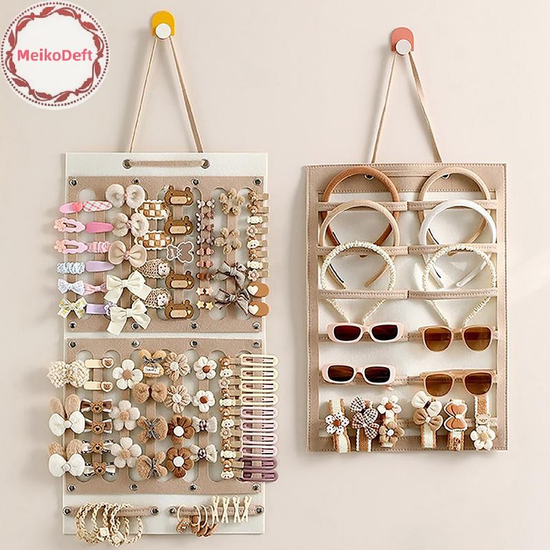 Meikodeft ผม Bows Organizer แขวนผนังขนาดใหญ่ความจุผู้ถือคลิปผมแขวนประหยัดพื้นที่อุปกรณ์เสริมสําหรับสาวห้อง TH