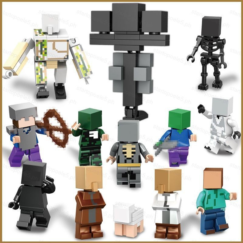 Sta5 8-29pcs Building Blocks Steve Alex Herobrine สัตว์สร้างบ้านตุ๊กตาของเล่นเครื่องประดับของขวัญ