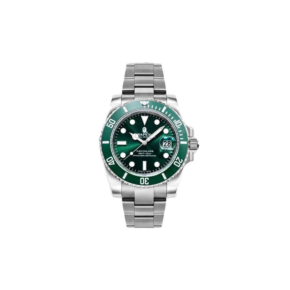 A BATHING APE BAPEX® TYPE1 "Green" Men's Watch 9136 Unused