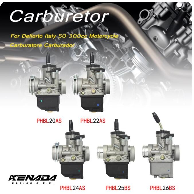 PHBH 28BS 30BS PHBL 20AS 22AS 24AS 25BS 26BS Carburetor For Dellorto Italy 50-300cc Motorcycle