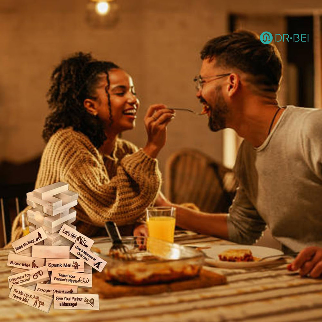 Dr.bei 48 ชิ้น Super Naughty Building Blocks โรแมนติกผู้ใหญ่ Party ของขวัญวาเลนไทน์ Tumbling Tower บ