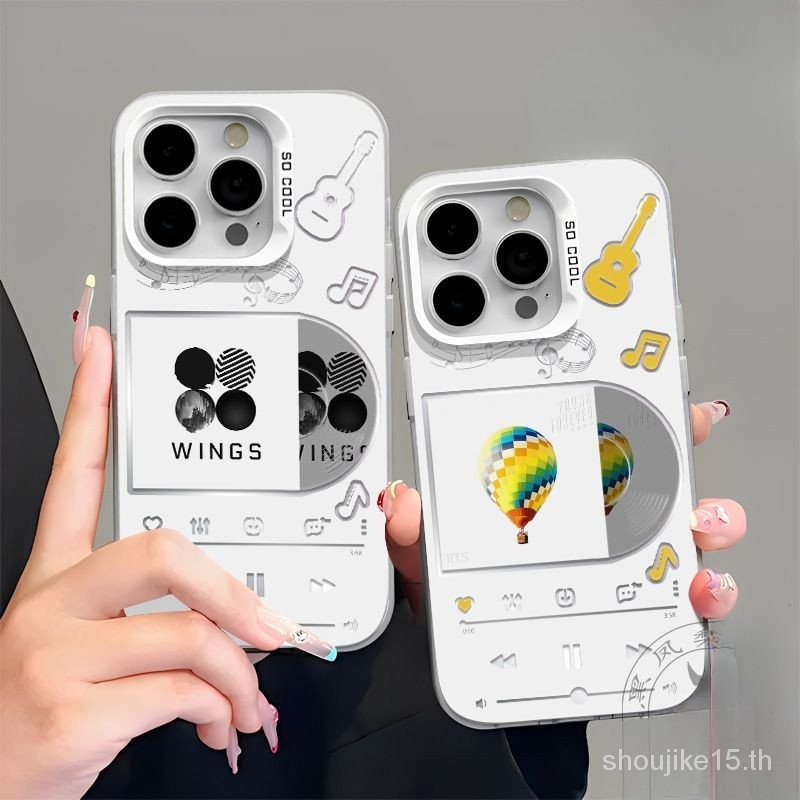 BTS bTS ปกอัลบั้มเคสโทรศัพท์สีเงินสำหรับ iPhone 16/11/12/13/14/15 PRO MAX, ดีไซน์พอดี, สไตล์แฟชั่น, รองรับ iPhone 7 PLUS, 8 PLUS, 11 Pro, 13 Pro, X, XR, XS MAX