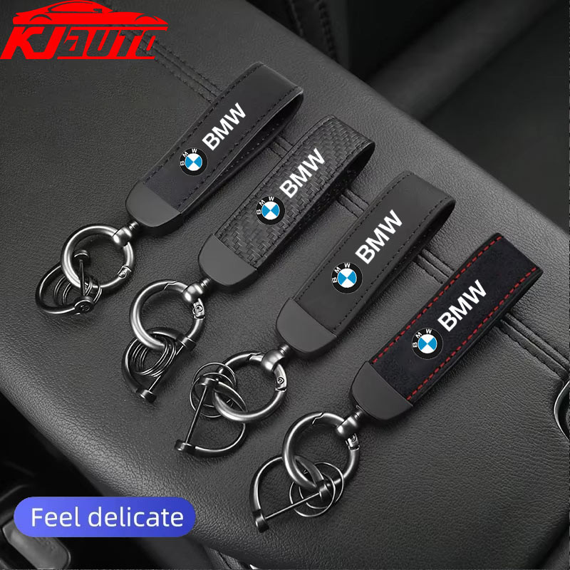 Bmw รถหนังนิ่มหนังพวงกุญแจจี้ Key Chain ผู้ถือคาร์บอน Patter กุญแจรถ Trinket พวงกุญแจสําหรับ BMW G20 G30 G01 G02 G05 F48 F25 F15 F20 F30 F10 F45 E60 E90 E46 E83 E39 E83 E83 E