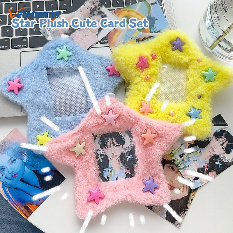 เคสป้องกันรูปถ่ายตุ๊กตา Star Idol - กระเป๋าการ์ตูนพวงกุญแจผู้ถือบัตร - ปลอกป้องกันการ์ดรถบัส Y2K