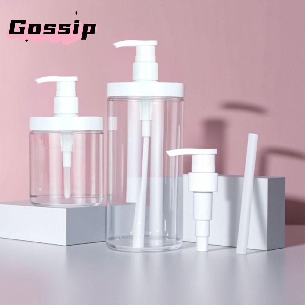 Gossip เครื่องจ่ายขวดปั๊ม, เครื่องจ่ายสบู่เหลวรีฟิลปากกว้าง, ขวดนม PET 500/1000ml ความจุขนาดใหญ่สําหรับแชมพูคอนดิชั่นเนอร์โลชั่น