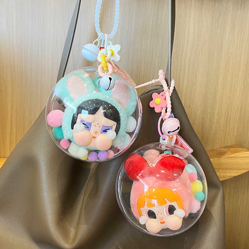 🔥พร้อมส่ง🔥กล่องใส่ Baby three บอลใส 10CM/14CM ลูกบอลใสใส่ Crybaby x PPG ป้องกันฝุ่น กันแดด กันฝน (ไม่แถมตุ๊กตา)