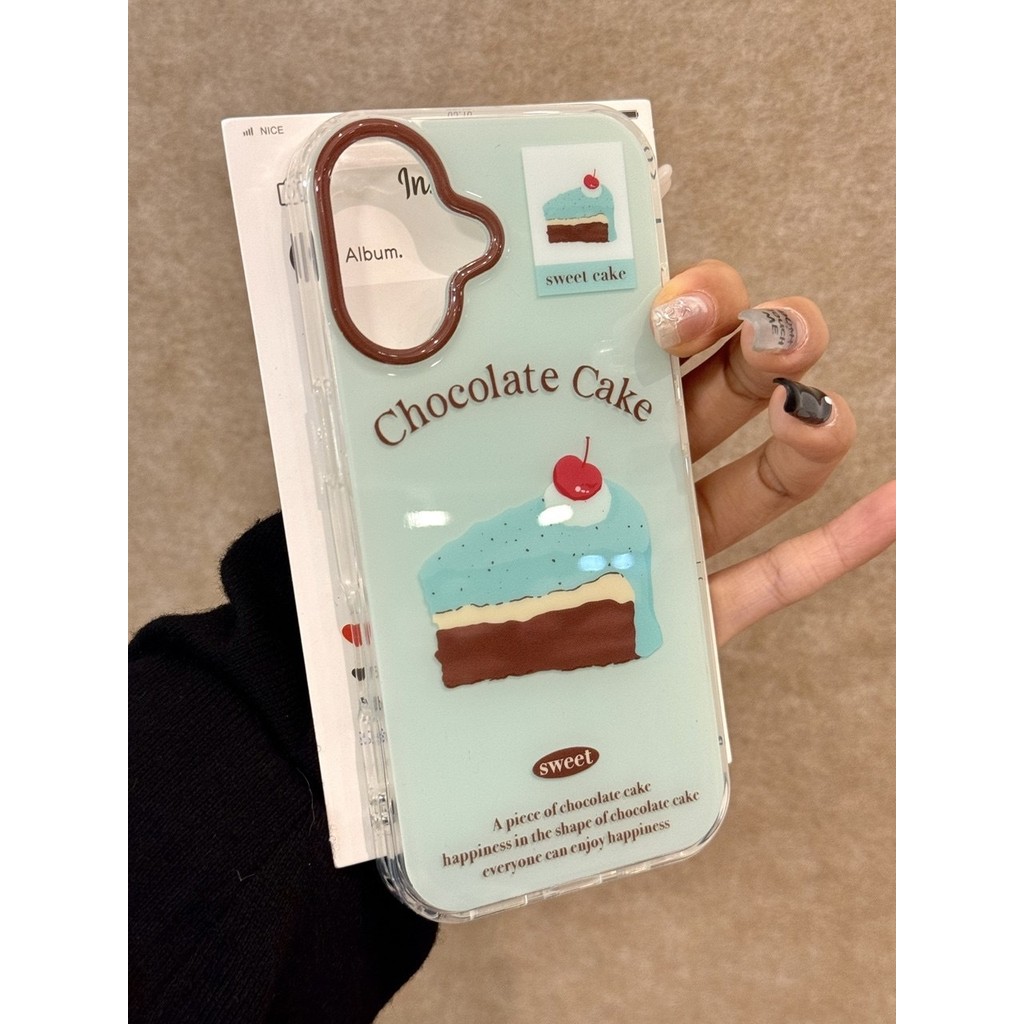 Imd เค้กเชอร์รี่แสนอร่อยเหมาะสําหรับ iPhone16promax เคสโทรศัพท์ Apple 15pro 14 สองด้าน 13/12/11 9W2P