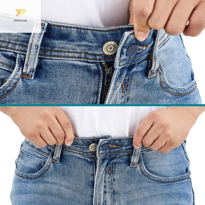 Ppy กางเกงปุ่ม Extender 18 มม.15 มม.กางเกงเอว Extender สําหรับผู้ชายผู้หญิงกางเกงยีนส์ Extender เข็มขัด Stretcher