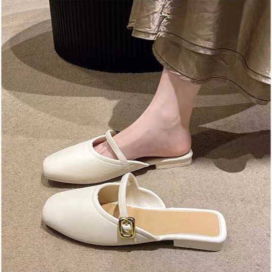 Icy.Sport แฟชั่นใหม่ Bag Head Half Flip Flop ผู้หญิงรองเท้าแตะ Outwear นุ่มวินเทจแบน Mueller รองเท้า ร้อยรองเท้าแตะX130