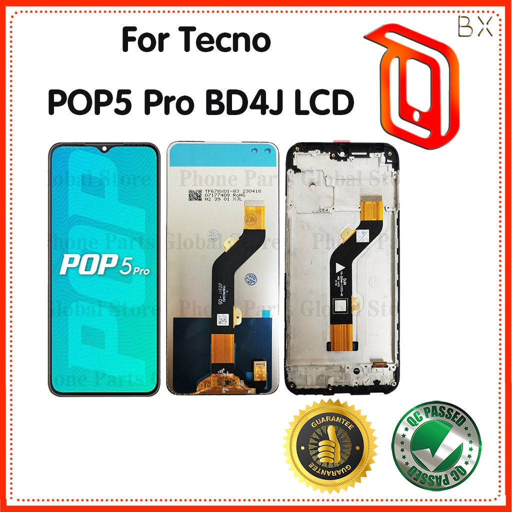 สําหรับ Tecno POP5 Pro LCD BD4J จอแสดงผลหน้าจอสัมผัส Digiziter สําหรับ Tecno POP 5 Pro BD4h จอแสดงผล