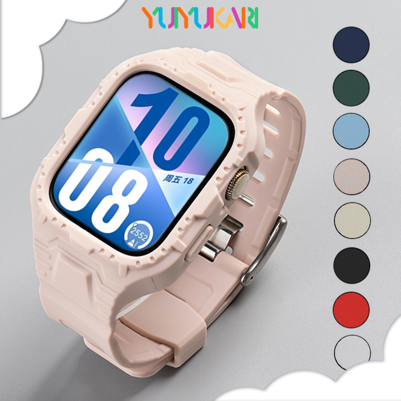 สายรัดซิลิโคนอ่อนสำหรับ for Huawei Watch Fit 4 3 สายยางกีฬาปกป้องหน้าจอ อุปกรณ์เสริมสำหรับ for Smartwatch Huawei Fit 4