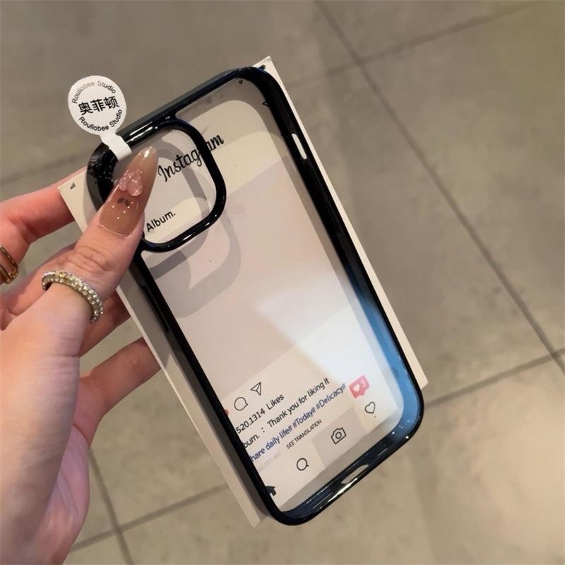 เคสใส สำหรับ iPhone ขอบนิ่มหลังแข็ง (TPU + PC ) เคสกันกระแทก 11 Pro Max 13 16 11 15  Pro Max 13 12 15 Pro X 14 15 plus