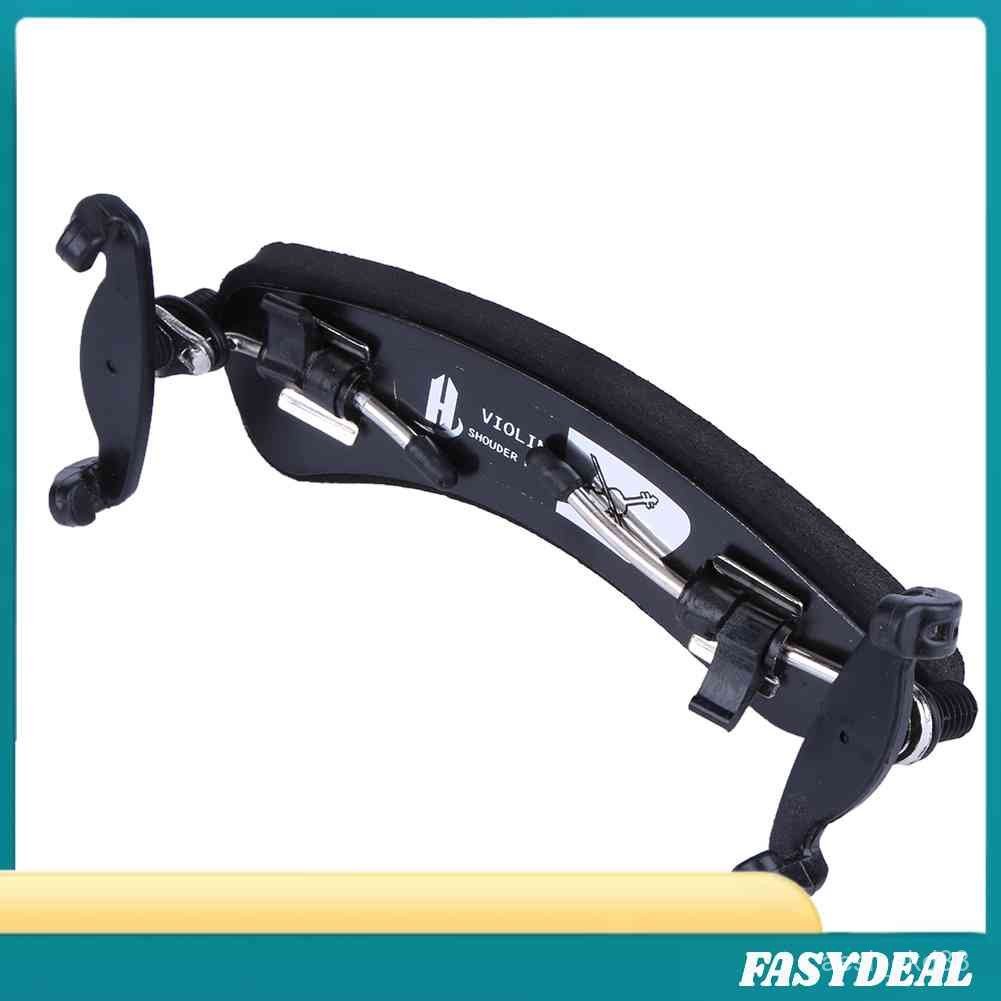 Comfortable Adjustable Violin Shoulder Rest for 1/2-1/4-1/8 Violin Fiddle Viola Violin(Black)