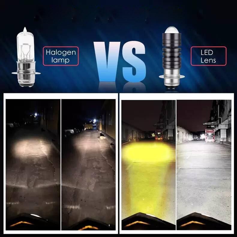 หลอดไฟหน้า LED มอเตอร์ไซค์ รุ่นใหม่2023(สว่างเพิ่ม 100%) สีขาว/สีเหลือง/สีไอซ์บลู ใส่ได้กับมอเตอร์ไซค์AC/DCได้ทุกรุ่น - รูปที่ 5