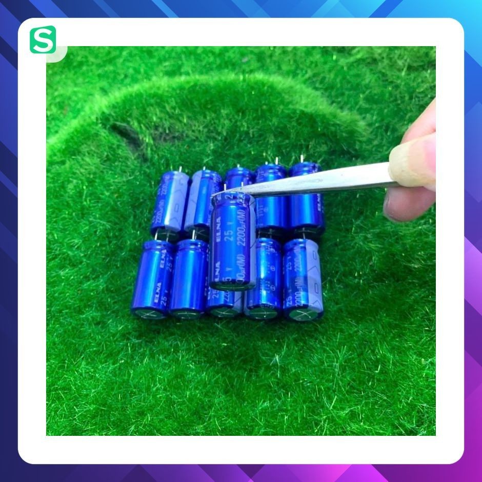 ELNA RE3 CAPACITOR 25V 2200UF 25V, 25V2200UF, 2200UF25V (ขนาด 12,5x25x5mm)