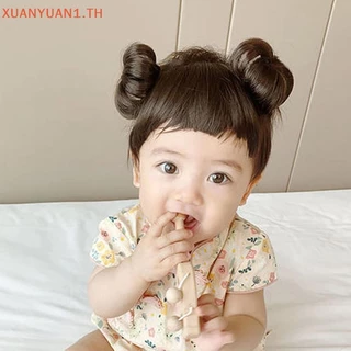 XUAN วิกผมเด็ก Braid Hairband วิกผมสําหรับเด็กแถบคาดศีรษะเด็กผมปลอม Bangs Buckle COS อุปกรณ์เสริมผม TH