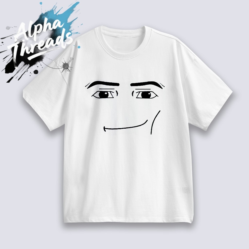 (จัดส่งตลอด 24 ชั่วโมง) ใหม่ Unisex เสื้อยืด พิมพ์ลาย Roblox Man Face Game สําหรับผู้ชาย T-shirt เป็นกลาง