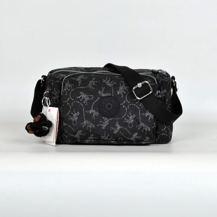 K IP สุภาพสตรีแฟชั่น All-Match Messenger Bag ไนลอนน้ําหนักเบา Multi-Compartment Commuter Bag KP12969kiple