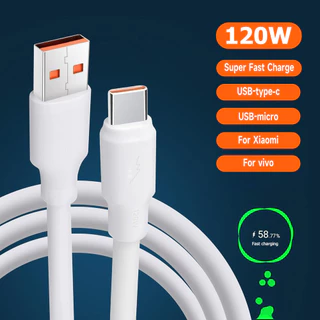 สายชาร์จ 6A ชาร์จเร็วสุด 120W สายชาร์จ สำหรับUSB Type C รองรับ Quick Charge 4.0 charge
