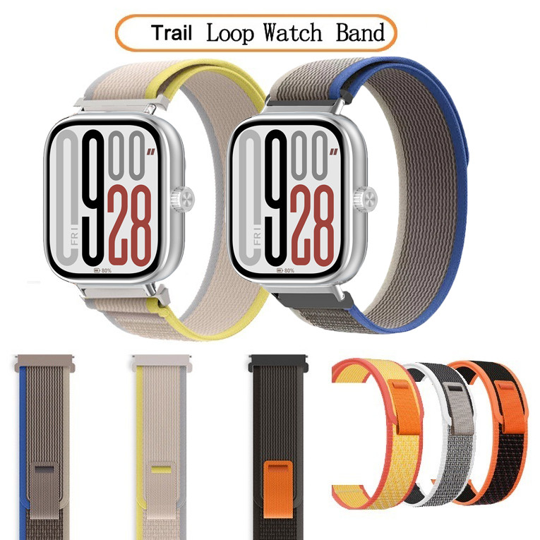 Trail สายไนลอนสําหรับ Redmi นาฬิกา 6 5 4/Xiaomi Band 8 9 10 Pro Miband 8 9 10 Pro Watch4 Watch5 Watch6 เปลี่ยนพร้อมห่วงนาฬิกา Smart Watchband