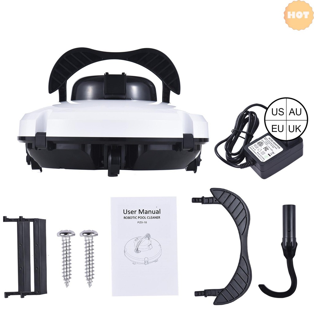 [2025 Super Sale]KOSGHO เครื่องทําความสะอาดสระว่ายน้ําหุ่นยนต์ไร้สาย IPX8 กันน้ํา Dual-Motor ดูดที่แ