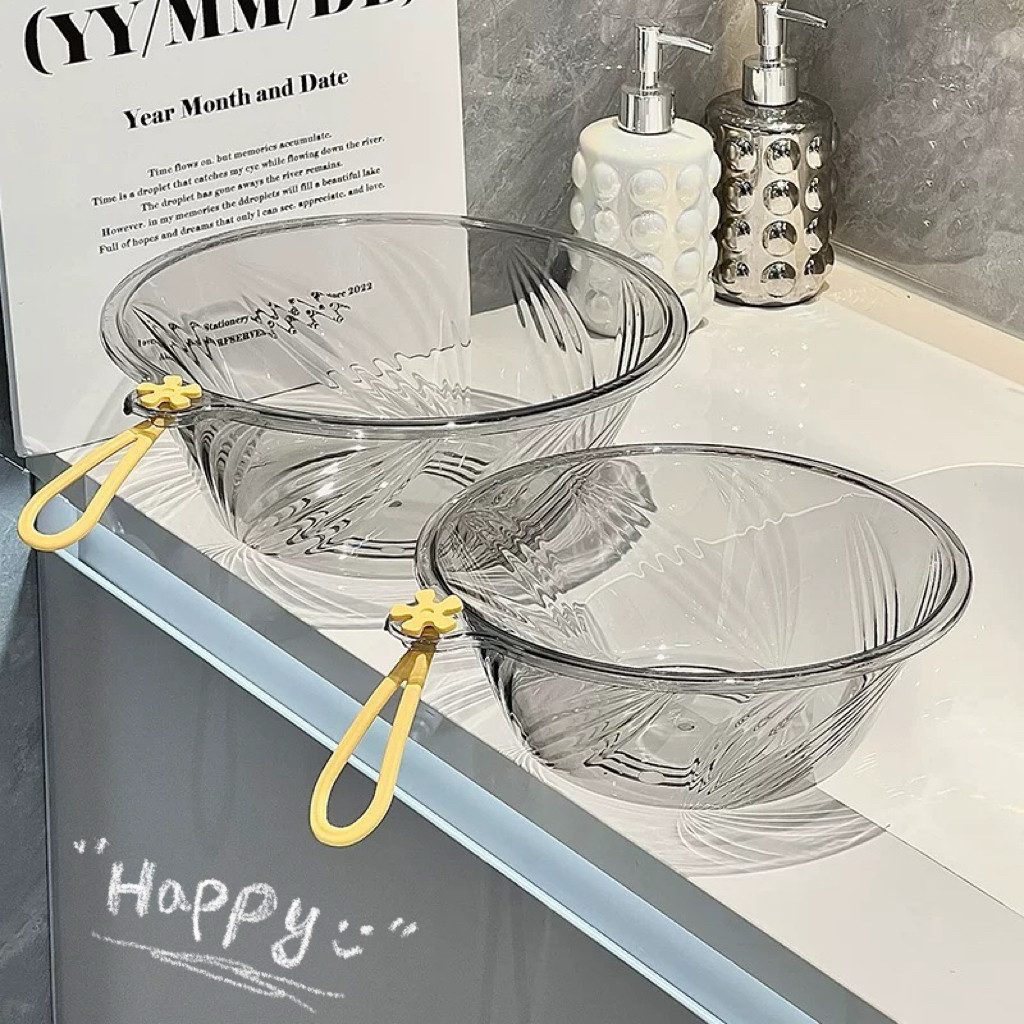 กะละมังซักผ้า กะละมังพลาสติก กะละมัง อ่างล้างหน้า 3 ขนาด ใช้ในครัวเรือน แบบหนา แบบใส Dreamhouse