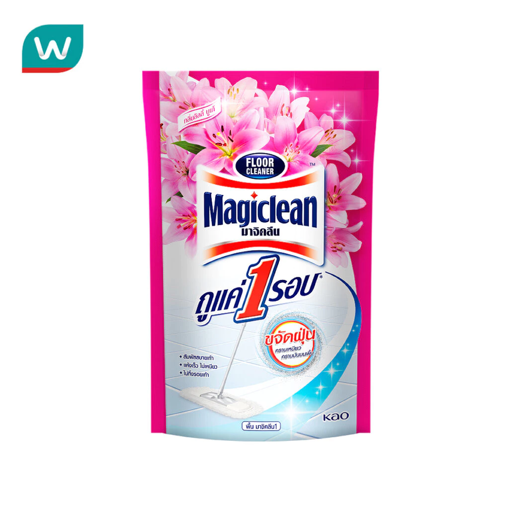 Magiclean มาจิคลีน ผลิตภัณฑ์ทำความสะอาดพื้น ลิลลี่บูเก้ ถุงเติม 750 มล.