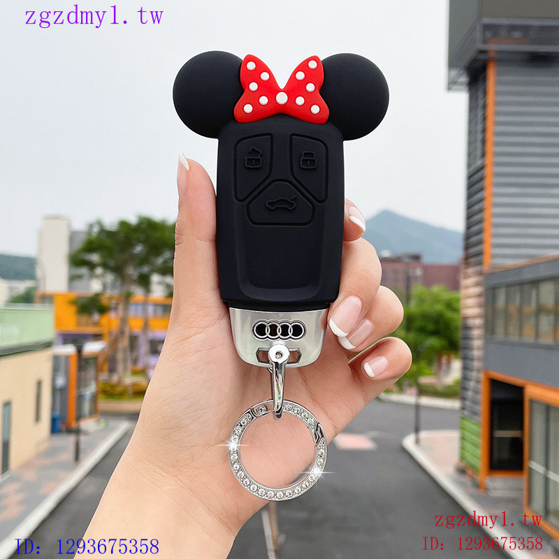 VLSZ เหมาะสําหรับ Audi, AudiA4L ฝาครอบกุญแจ 21 ใหม่ A6L เปลือก Q5LA3Q3Q2LQ7A5A7A8 การ์ตูนหัวเข็มขัดก