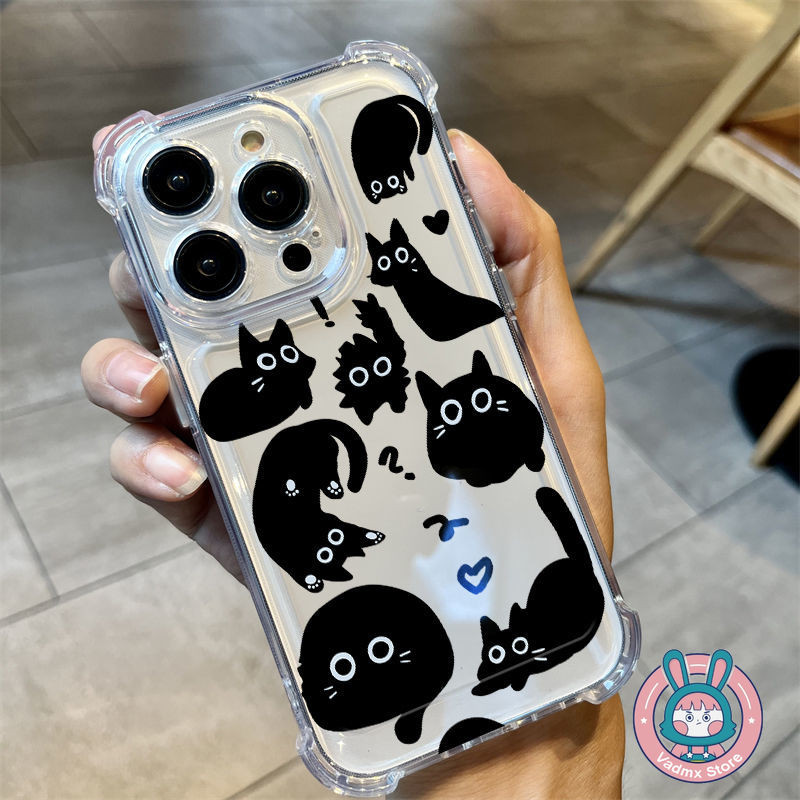 แมวดําการ์ตูนเคสโทรศัพท์สําหรับRealme 14T 14 Pro Plus Neo7X Neo7 SE P3 Proหมายเหตุ60 60X50 7i Global