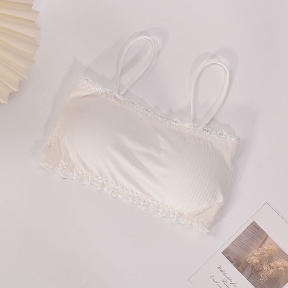 Gjs Lace Tube Top Vest สีขาว Gt Free Size Shop Lzboi 4 th ✨august301.th✨